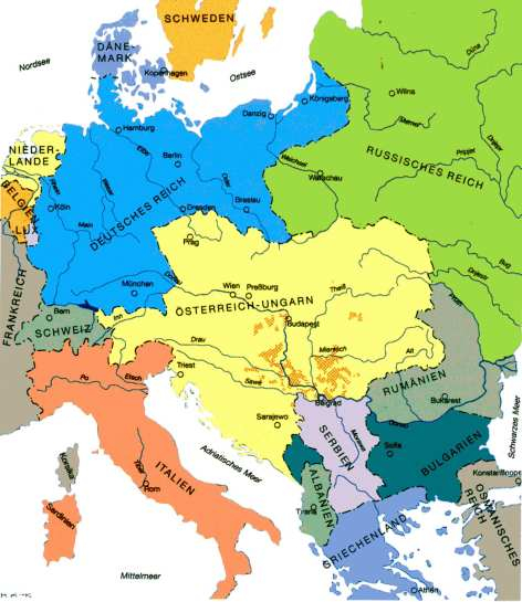 Mitteleuropa vor dem ersten Weltkrieg